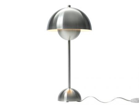 VP3 FlowerPot Tischlampe (table lamp) chrome by Verner Panton, © &tradition, Dänemark
