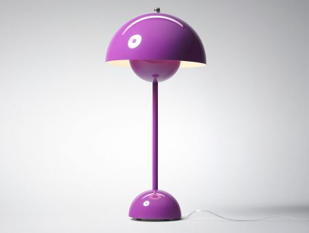 VP3 FlowerPot Tischlampe (table lamp) violett by Verner Panton, © &tradition, Dänemark