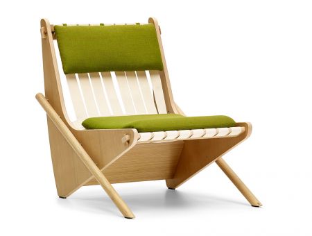 Boomerang Chair mit grünem Polster - Richard Neutra Collection by VS; © Foto: VS