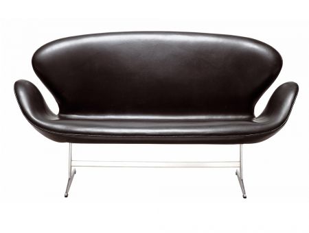 The SWAN SOFA™ (Das Schwansofa™), Leder schwarz von Arne Jacobsen - © Republic of Fritz Hansen